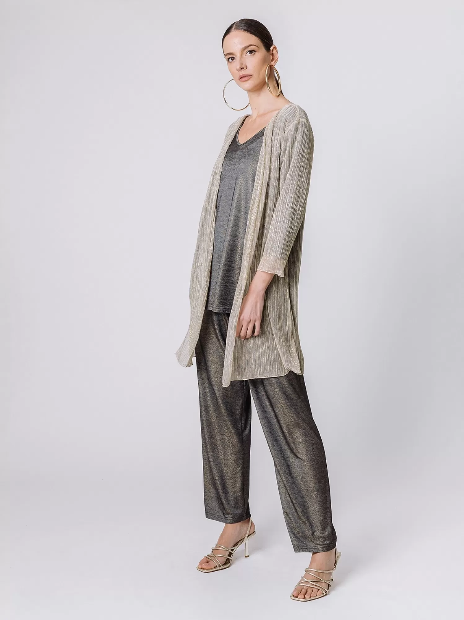 Cardigan In Lurex Plisse | Martino Midali Sale