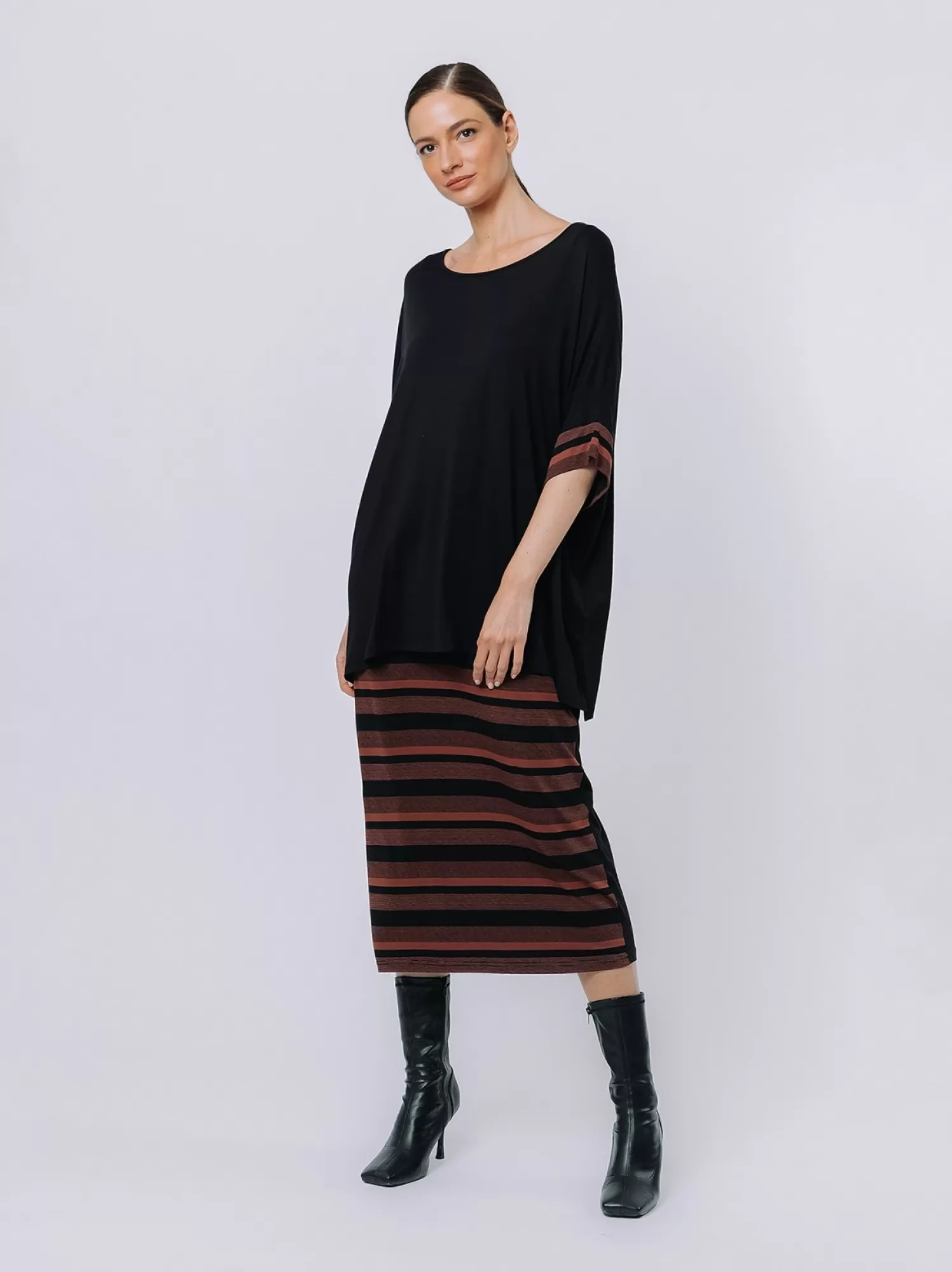 Maxi T-Shirt A Scatola Con Inserto Multicolor | Martino Midali Store
