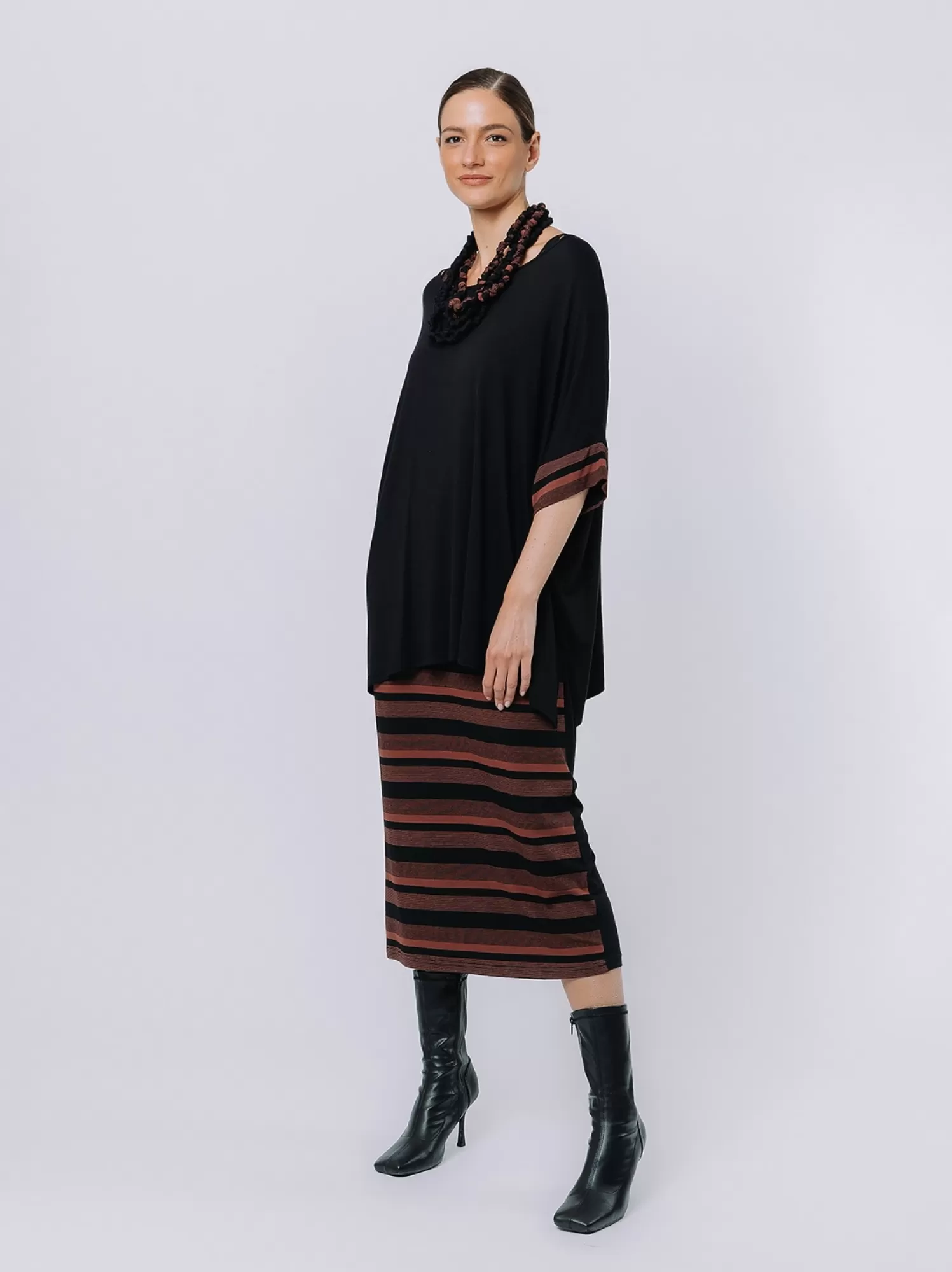 Maxi T-Shirt A Scatola Con Inserto Multicolor | Martino Midali Store