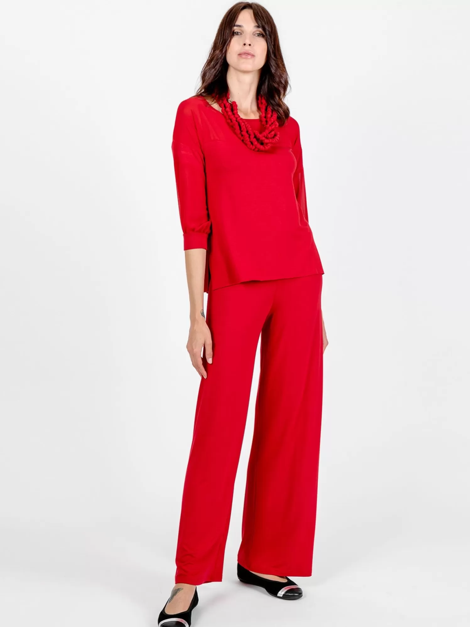 T-Shirt Con Dettagli Chiffon | Martino Midali Clearance